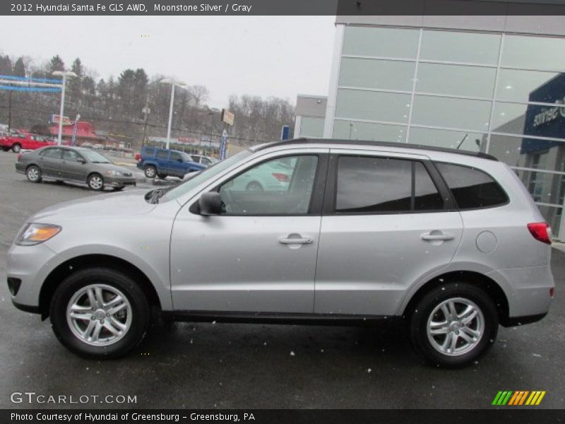 Moonstone Silver / Gray 2012 Hyundai Santa Fe GLS AWD
