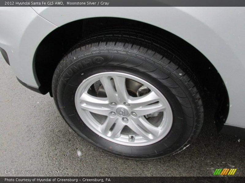 Moonstone Silver / Gray 2012 Hyundai Santa Fe GLS AWD