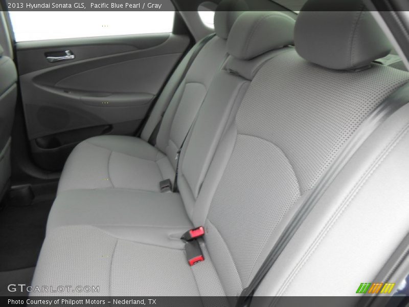 Pacific Blue Pearl / Gray 2013 Hyundai Sonata GLS
