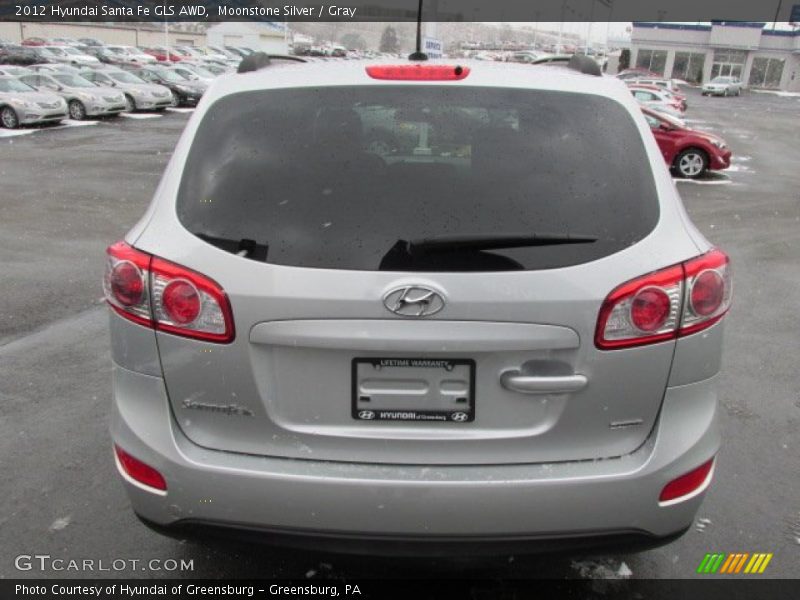 Moonstone Silver / Gray 2012 Hyundai Santa Fe GLS AWD
