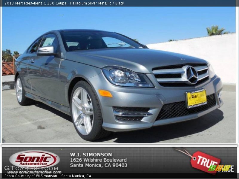 Palladium Silver Metallic / Black 2013 Mercedes-Benz C 250 Coupe