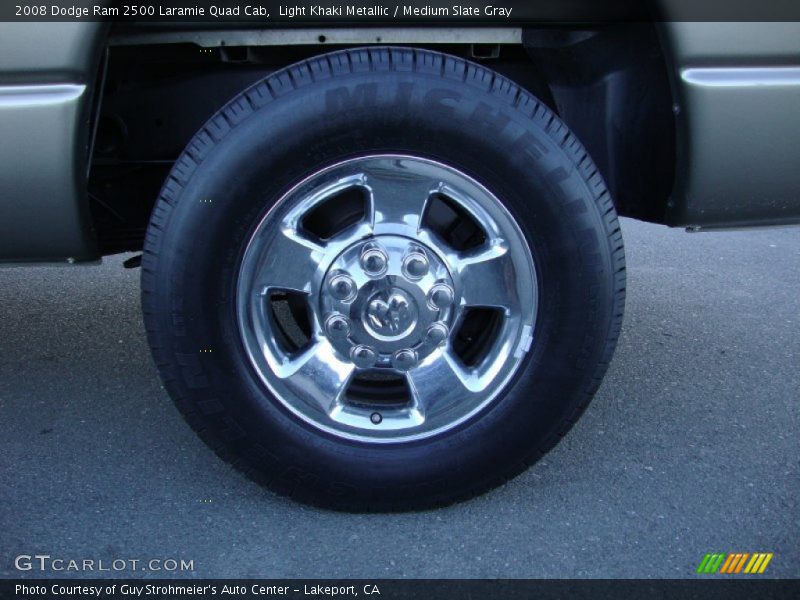 Light Khaki Metallic / Medium Slate Gray 2008 Dodge Ram 2500 Laramie Quad Cab