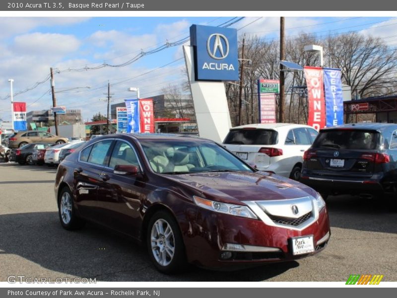 Basque Red Pearl / Taupe 2010 Acura TL 3.5