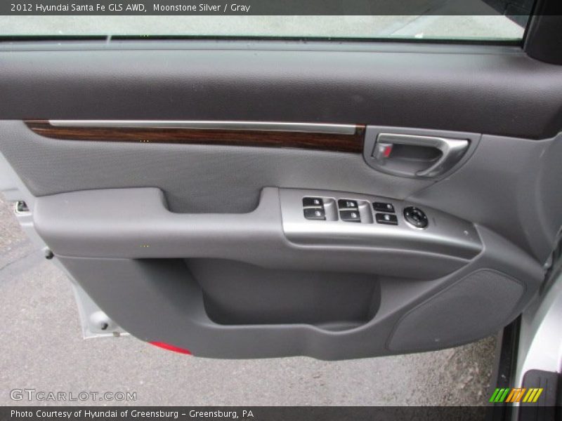 Moonstone Silver / Gray 2012 Hyundai Santa Fe GLS AWD