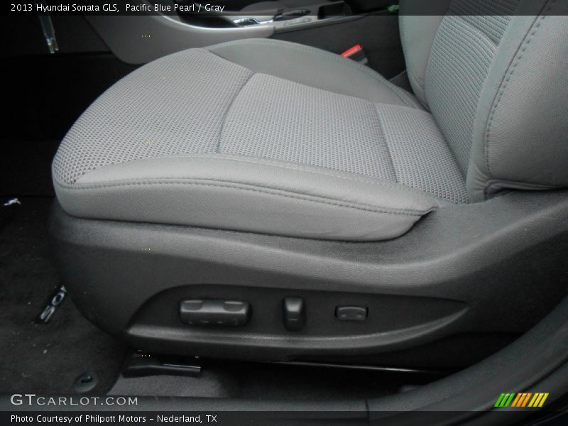 Pacific Blue Pearl / Gray 2013 Hyundai Sonata GLS