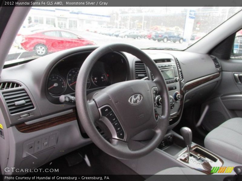Moonstone Silver / Gray 2012 Hyundai Santa Fe GLS AWD