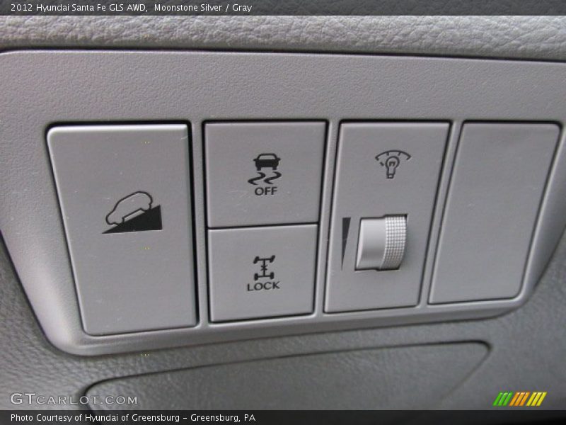 Moonstone Silver / Gray 2012 Hyundai Santa Fe GLS AWD