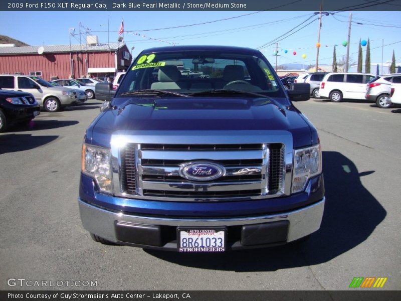 Dark Blue Pearl Metallic / Stone/Medium Stone 2009 Ford F150 XLT Regular Cab