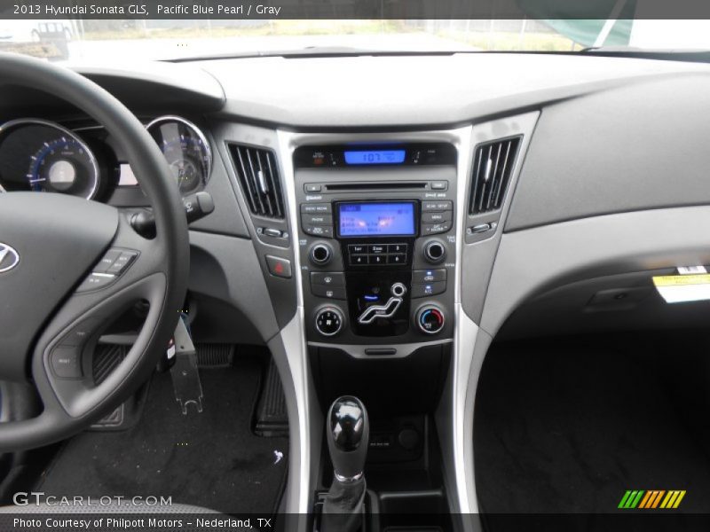 Pacific Blue Pearl / Gray 2013 Hyundai Sonata GLS