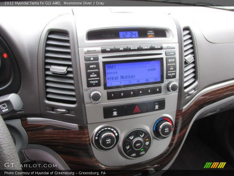 Moonstone Silver / Gray 2012 Hyundai Santa Fe GLS AWD
