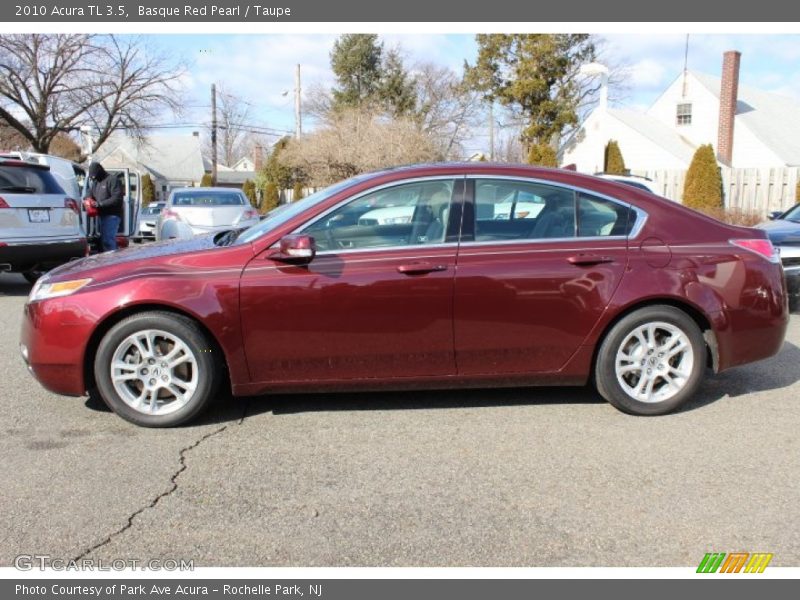 Basque Red Pearl / Taupe 2010 Acura TL 3.5