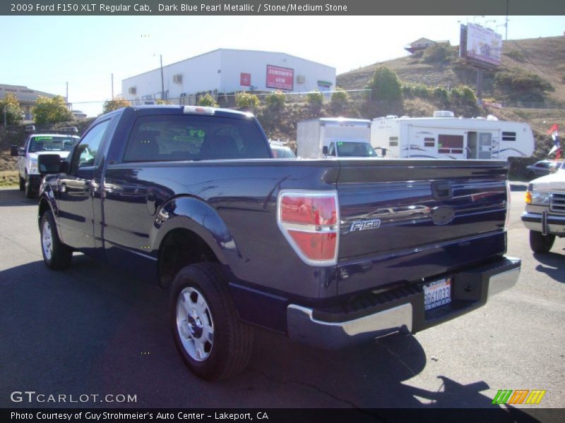 Dark Blue Pearl Metallic / Stone/Medium Stone 2009 Ford F150 XLT Regular Cab