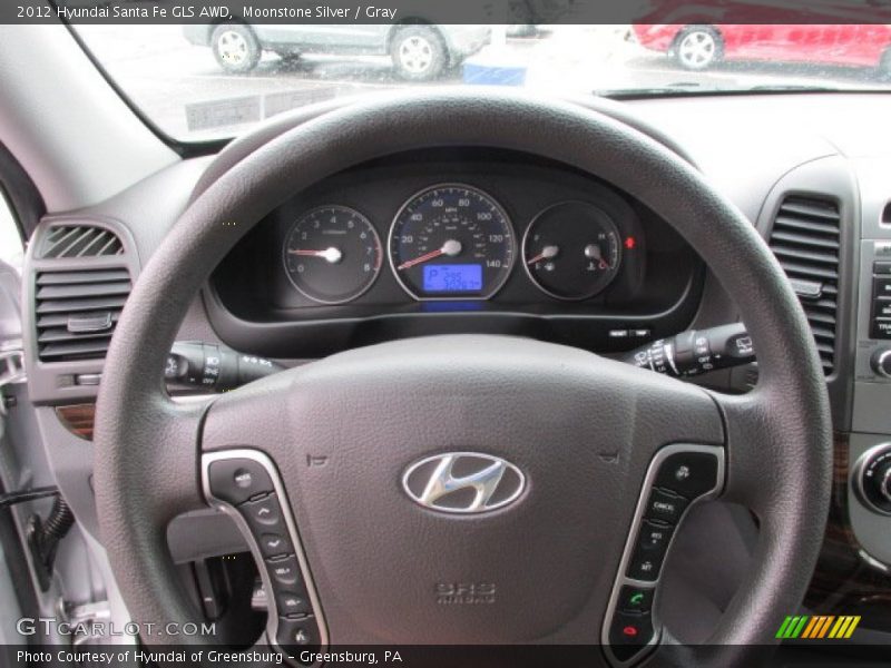 Moonstone Silver / Gray 2012 Hyundai Santa Fe GLS AWD