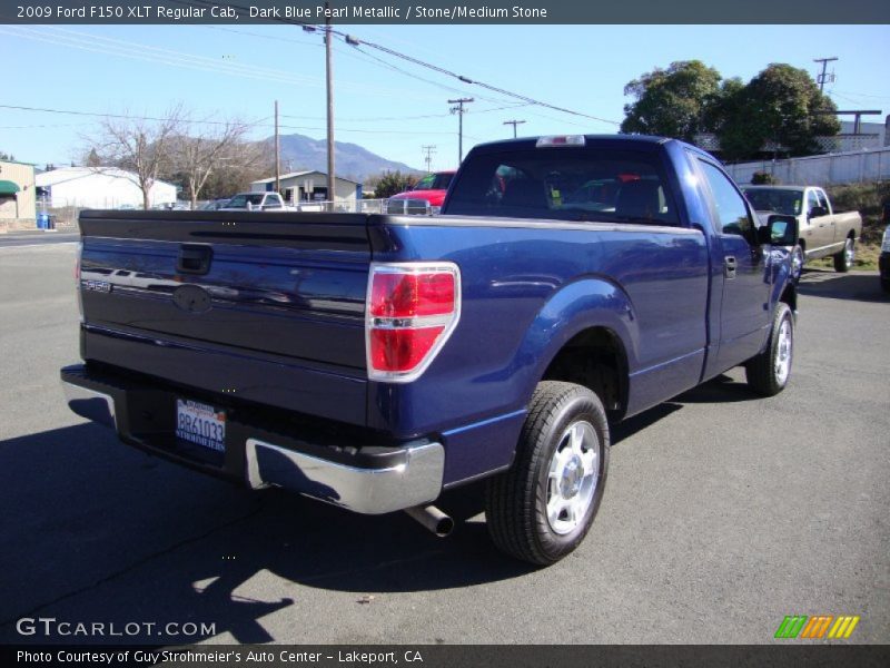 Dark Blue Pearl Metallic / Stone/Medium Stone 2009 Ford F150 XLT Regular Cab