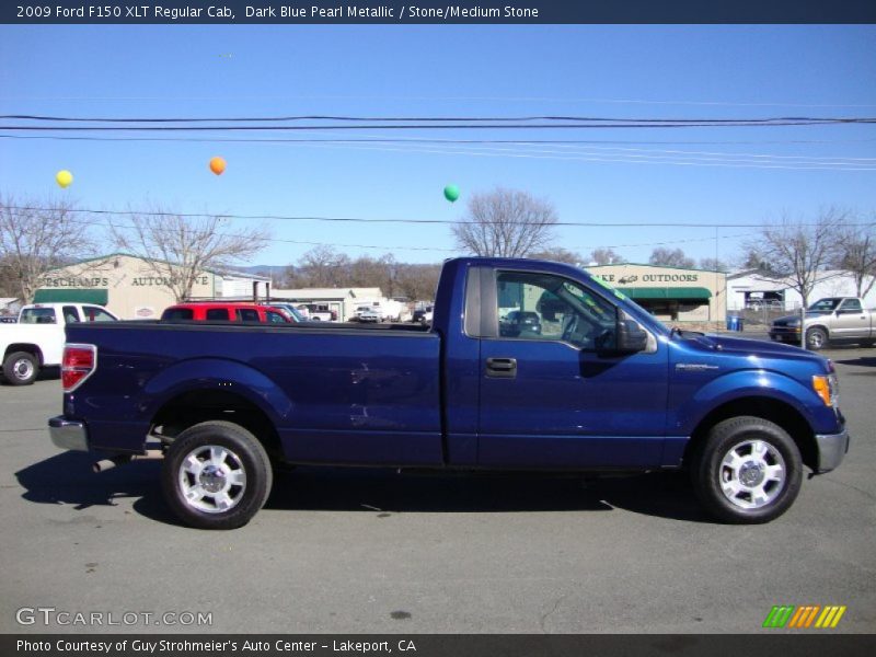 Dark Blue Pearl Metallic / Stone/Medium Stone 2009 Ford F150 XLT Regular Cab