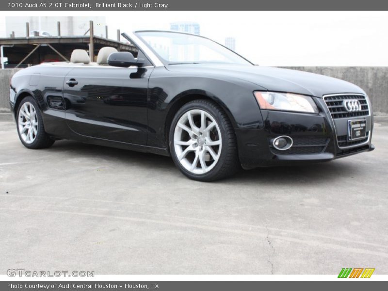 Brilliant Black / Light Gray 2010 Audi A5 2.0T Cabriolet