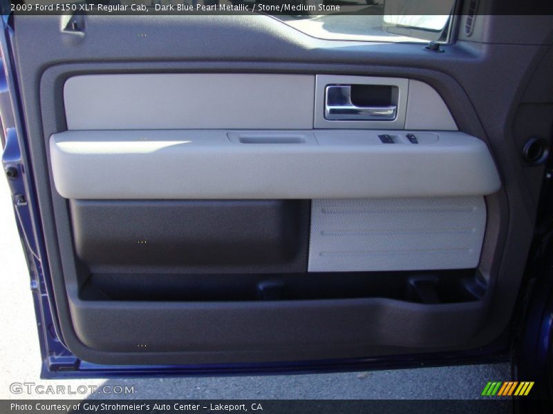 Dark Blue Pearl Metallic / Stone/Medium Stone 2009 Ford F150 XLT Regular Cab