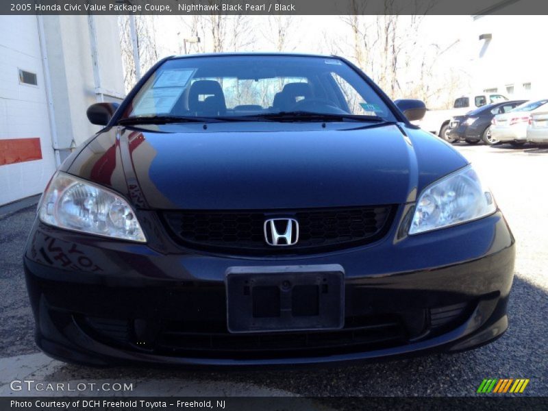 Nighthawk Black Pearl / Black 2005 Honda Civic Value Package Coupe