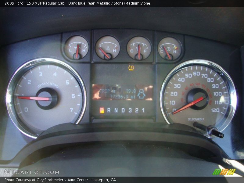 Dark Blue Pearl Metallic / Stone/Medium Stone 2009 Ford F150 XLT Regular Cab