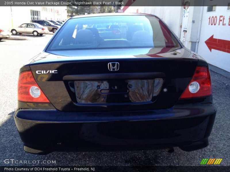 Nighthawk Black Pearl / Black 2005 Honda Civic Value Package Coupe