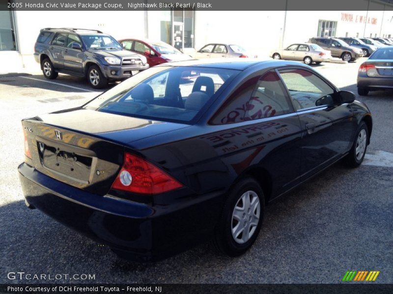 Nighthawk Black Pearl / Black 2005 Honda Civic Value Package Coupe