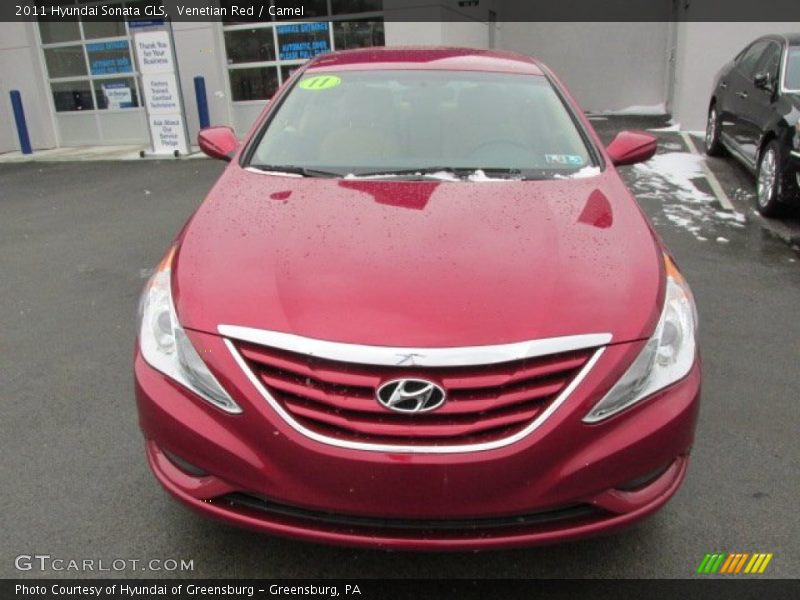 Venetian Red / Camel 2011 Hyundai Sonata GLS