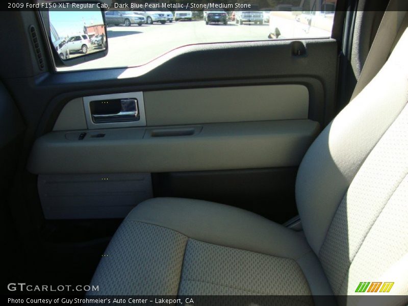 Dark Blue Pearl Metallic / Stone/Medium Stone 2009 Ford F150 XLT Regular Cab