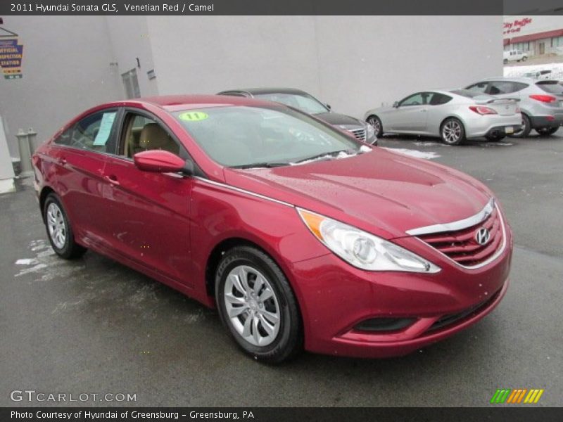 Venetian Red / Camel 2011 Hyundai Sonata GLS