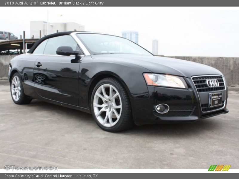 Brilliant Black / Light Gray 2010 Audi A5 2.0T Cabriolet