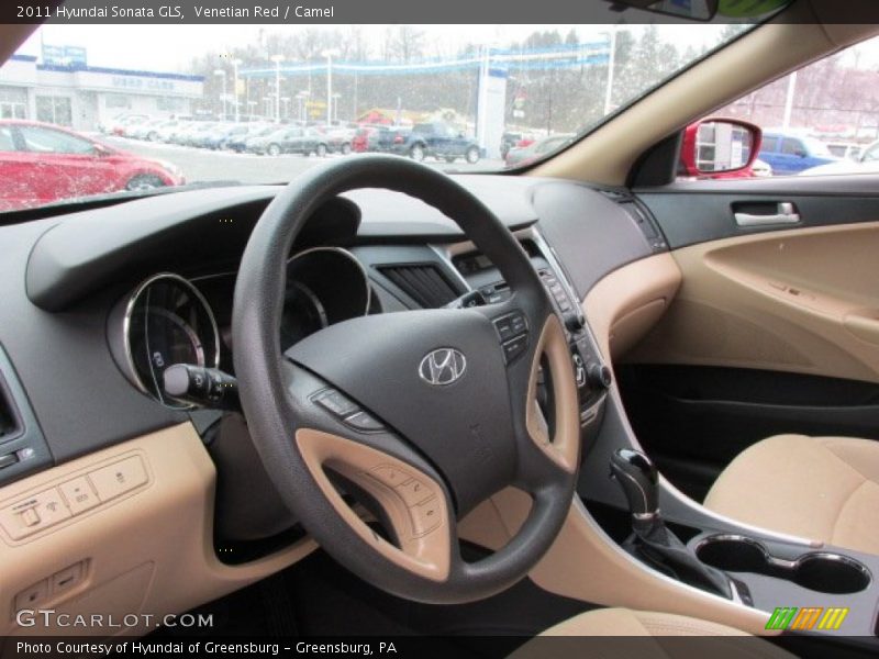 Venetian Red / Camel 2011 Hyundai Sonata GLS