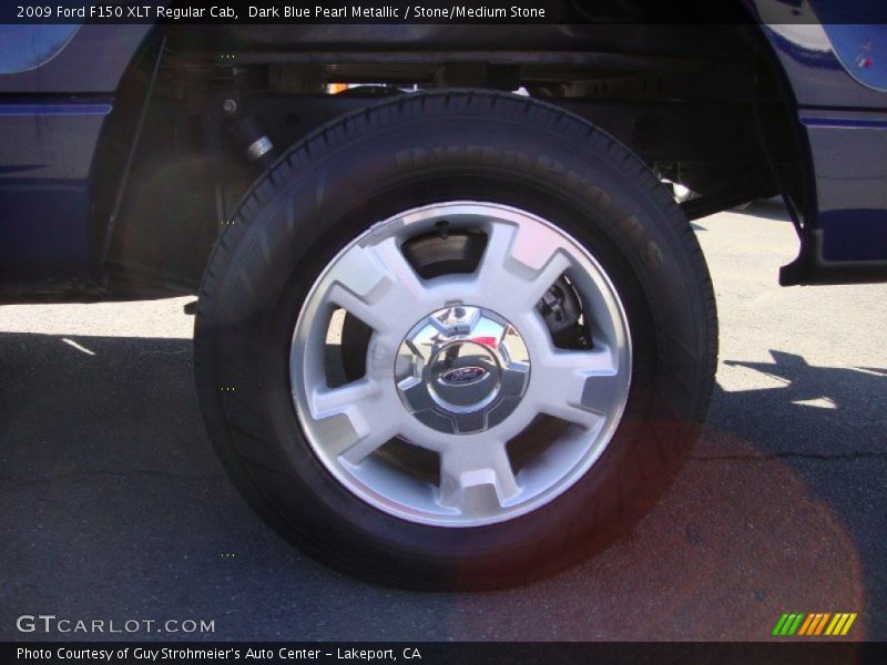 Dark Blue Pearl Metallic / Stone/Medium Stone 2009 Ford F150 XLT Regular Cab