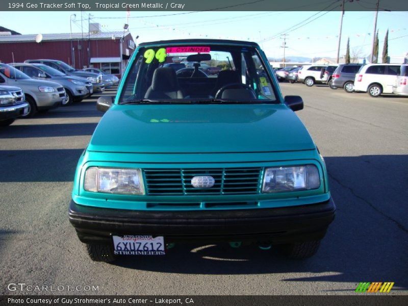 Tropical Green Metallic / Gray 1994 Geo Tracker Soft Top