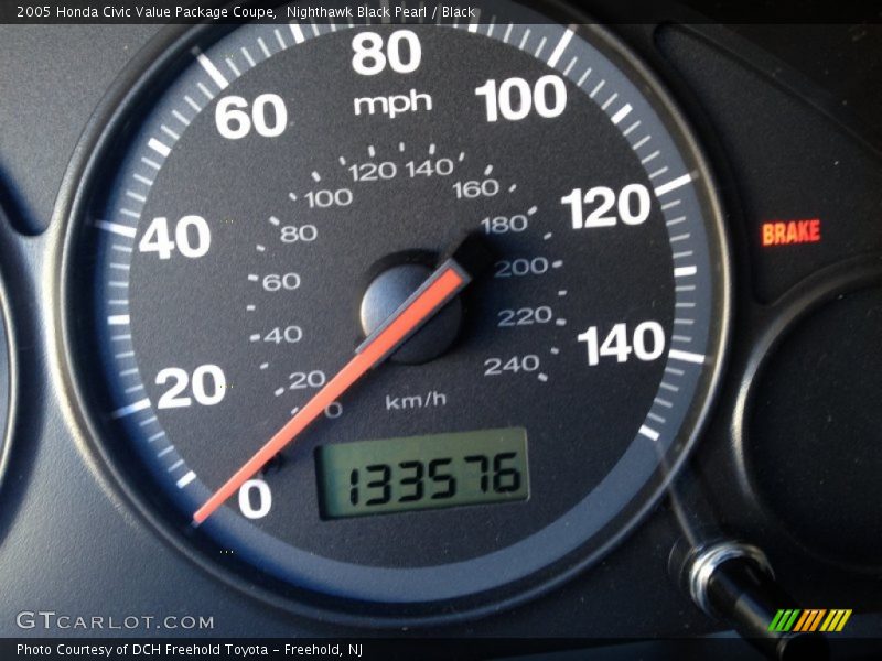 Nighthawk Black Pearl / Black 2005 Honda Civic Value Package Coupe