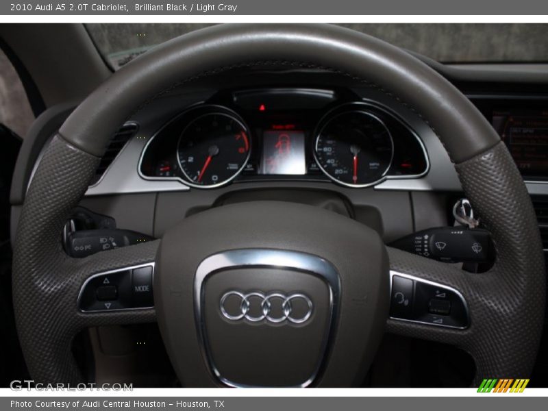 Brilliant Black / Light Gray 2010 Audi A5 2.0T Cabriolet