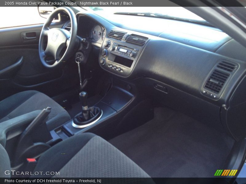 Nighthawk Black Pearl / Black 2005 Honda Civic Value Package Coupe