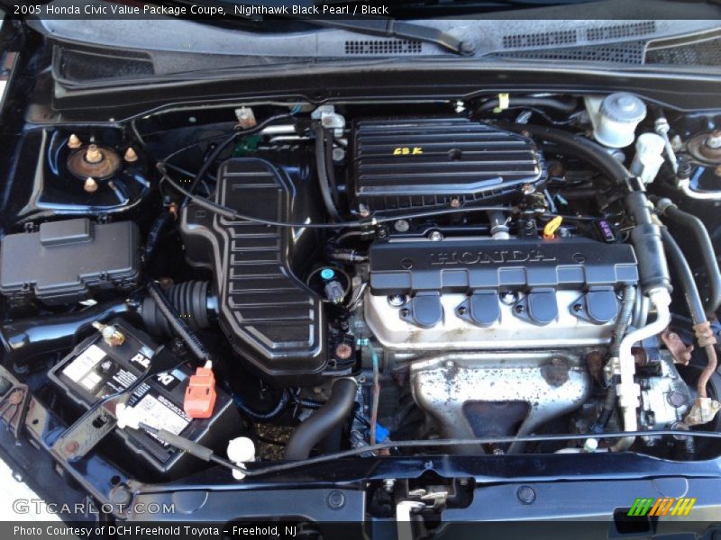 Nighthawk Black Pearl / Black 2005 Honda Civic Value Package Coupe