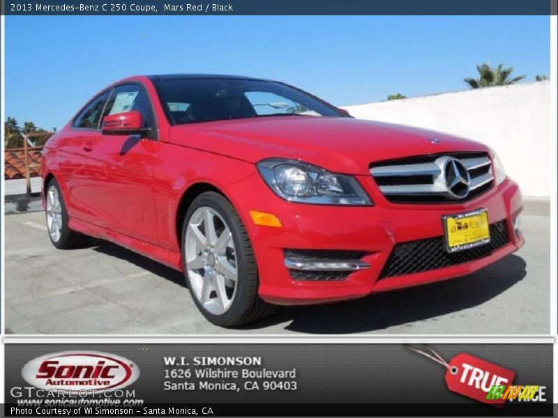 Mars Red / Black 2013 Mercedes-Benz C 250 Coupe