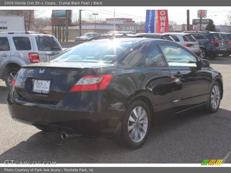 Crystal Black Pearl / Black 2009 Honda Civic EX-L Coupe