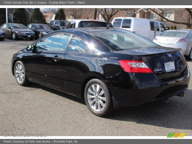 Crystal Black Pearl / Black 2009 Honda Civic EX-L Coupe