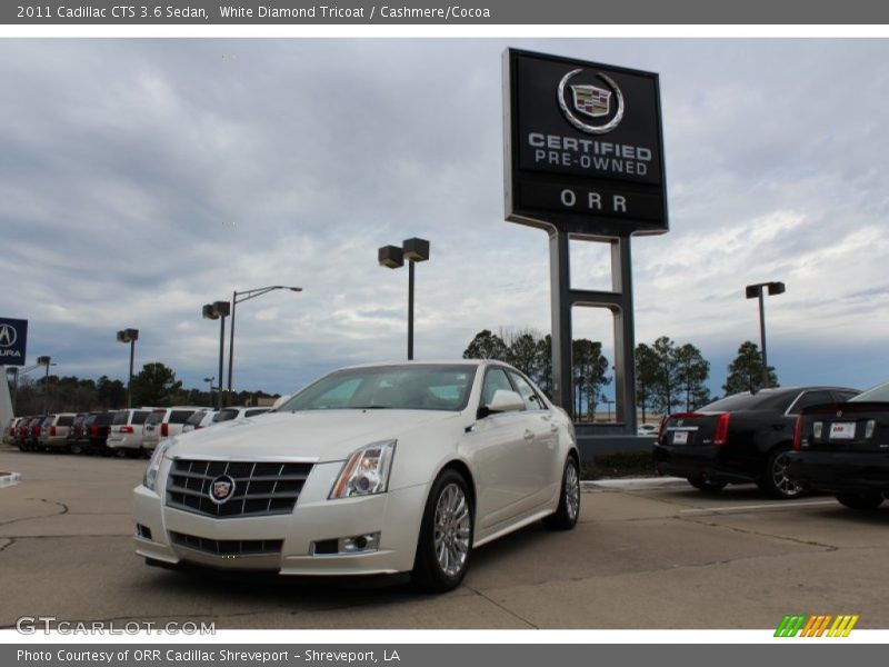 White Diamond Tricoat / Cashmere/Cocoa 2011 Cadillac CTS 3.6 Sedan