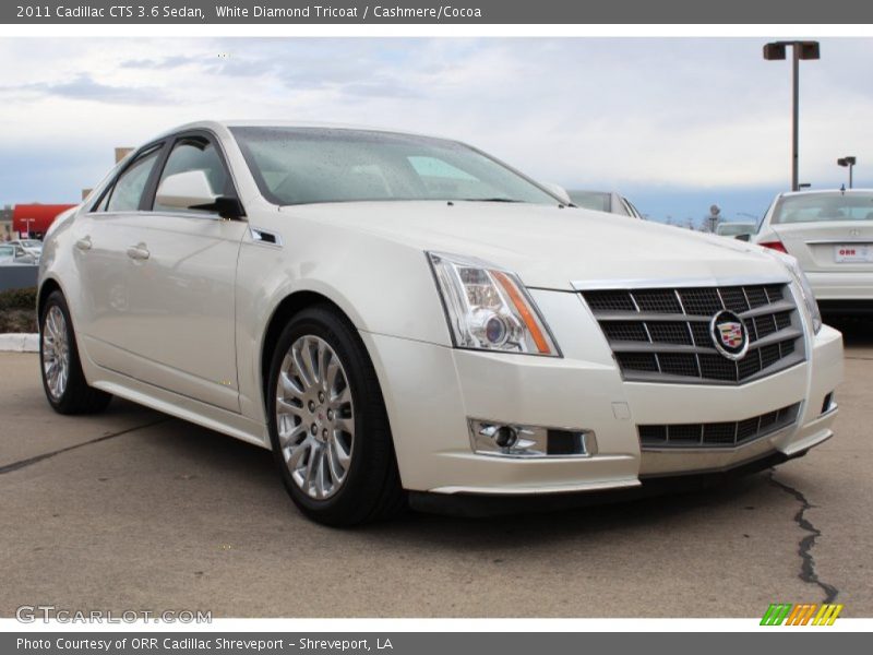 White Diamond Tricoat / Cashmere/Cocoa 2011 Cadillac CTS 3.6 Sedan
