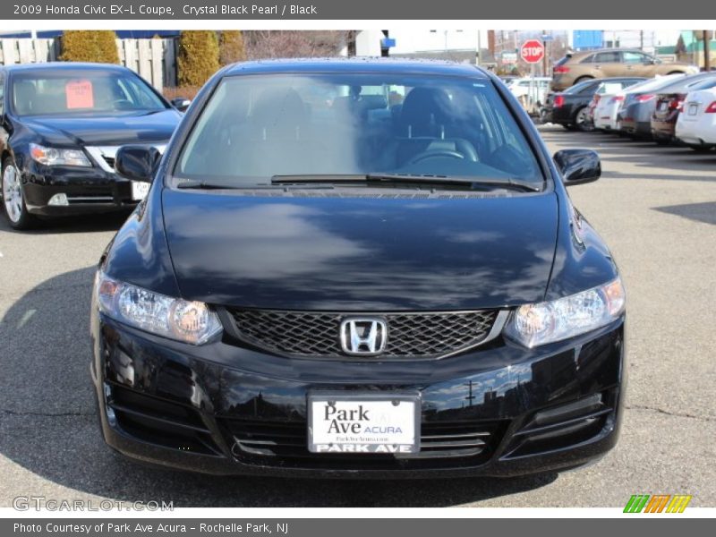 Crystal Black Pearl / Black 2009 Honda Civic EX-L Coupe