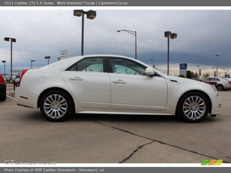 White Diamond Tricoat / Cashmere/Cocoa 2011 Cadillac CTS 3.6 Sedan