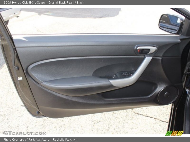 Crystal Black Pearl / Black 2009 Honda Civic EX-L Coupe