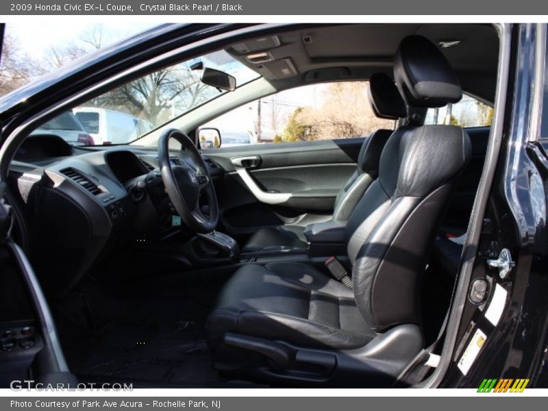 Crystal Black Pearl / Black 2009 Honda Civic EX-L Coupe