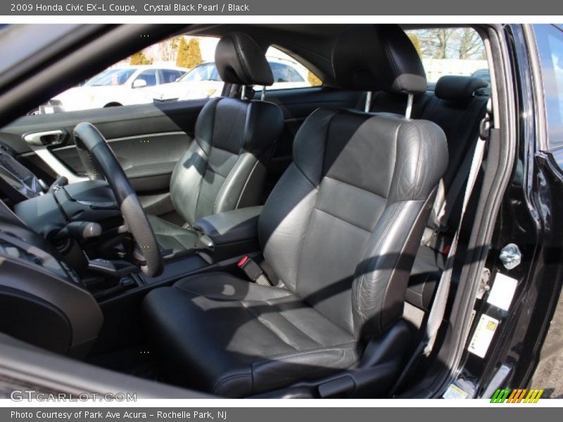Crystal Black Pearl / Black 2009 Honda Civic EX-L Coupe