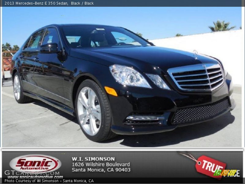 Black / Black 2013 Mercedes-Benz E 350 Sedan