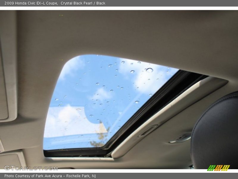 Crystal Black Pearl / Black 2009 Honda Civic EX-L Coupe