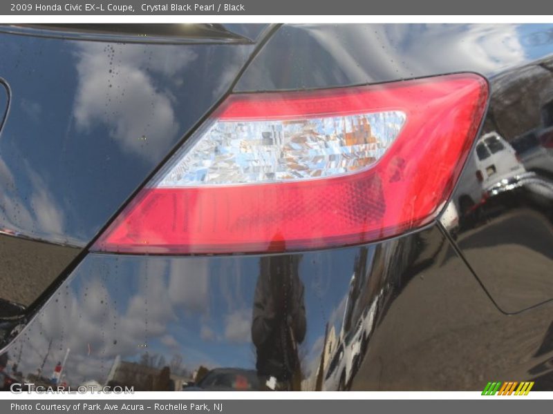 Crystal Black Pearl / Black 2009 Honda Civic EX-L Coupe