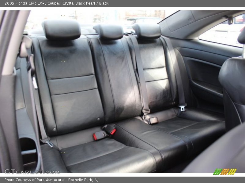 Crystal Black Pearl / Black 2009 Honda Civic EX-L Coupe